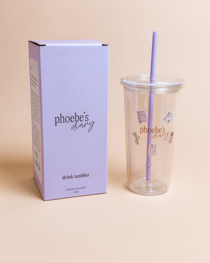 Drink Tumbler with Straw